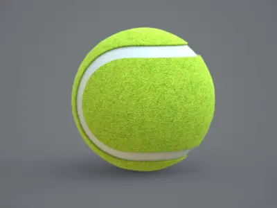 Tennis Ball Low-poly 3D model