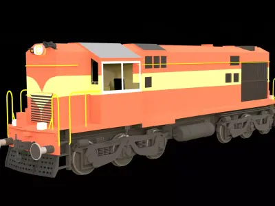 Diesel Locomotive WDM 3D Model 3D model