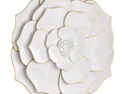 House of hampton Flower Metal Wall Decor 3D model