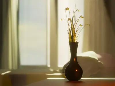 Flower vase Free low-poly 3D model