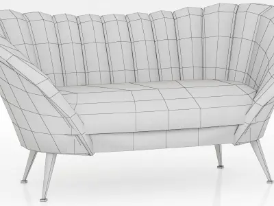 Brabbu Collection sofa with gold legs 3D model