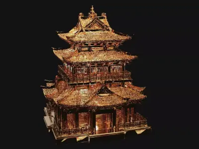 Chinese  ancient house   Low-poly 3D model