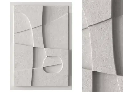 Abstract relief artwork 3D model
