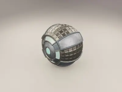 Iron ball Low-poly 3D model