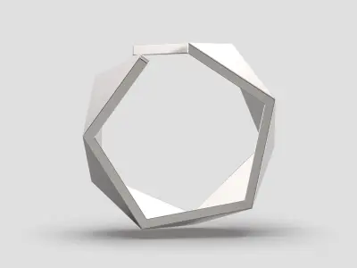 R 172 Geometric and cuff style band 3D print model