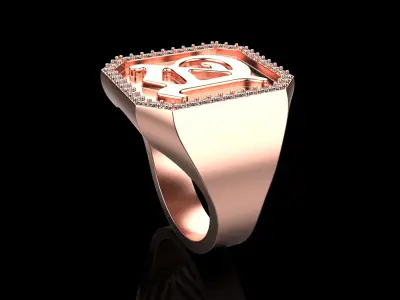 Signet ring model 1015 3D print model