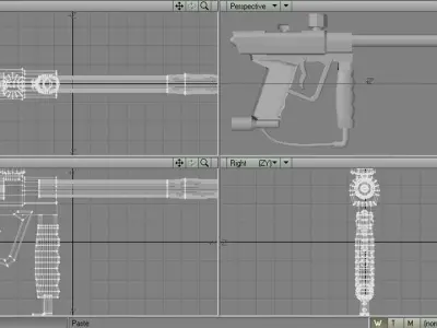 Paintball Marker - Speedball Type 1 3D model