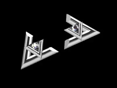 Lv volt earrings 3D print model