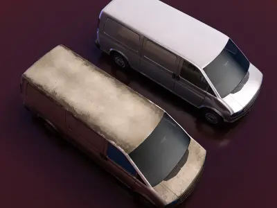 Van model chevrolet express vans Low-poly 3D model