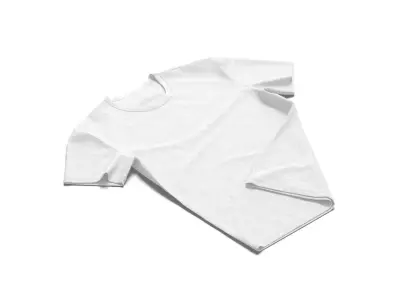 Flat Lay T-shirt - basic folded corner tee-shirt Low-poly 3D model