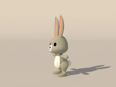 Character B095 Rabbit Cute Low-poly 3D model