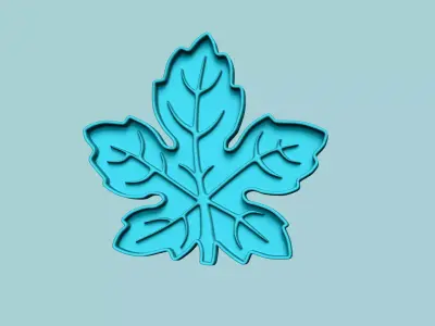 Cookie Cutter Biscuit Mold 01 - Autumn Leaf 3D print model