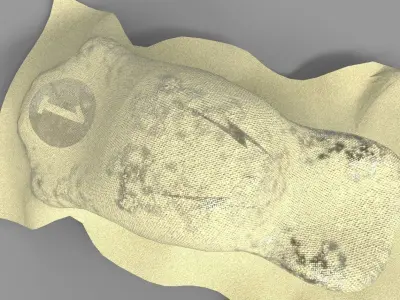 Car 8 covered with fabric Low-poly 3D model