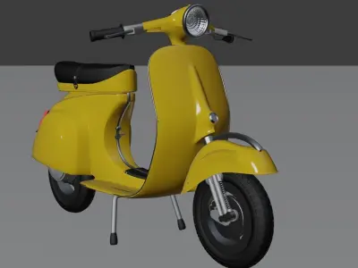 Bike Vespa Sprint-1974 Scooter Low-poly 3D model