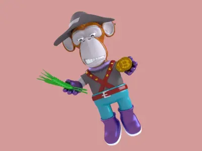 monkey toon yacht chimp club unreal bored mod engine 3D model