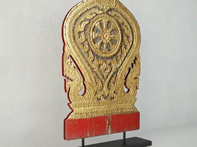 19th Century Thai Wood Carving 2 3D model
