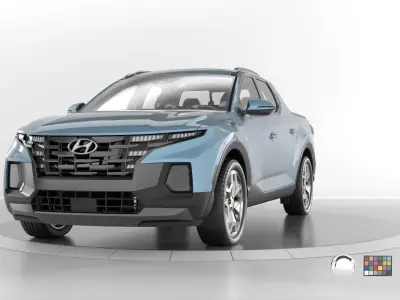 Hyundai SantaCruz 2024 -photoreal-Rigged and Render Ready 3D model