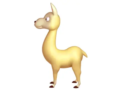 Llama Cartoon 3D model