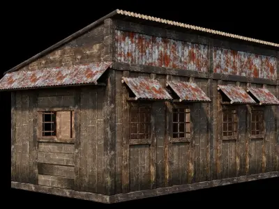 Medieval Houses 66- 4K Textures Game Ready Low-poly 3D model
