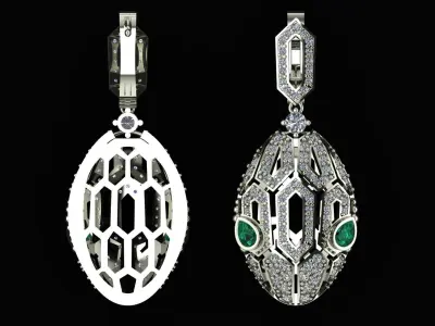 Serpenti Seduttori Earrings 3d printing model 3D print model