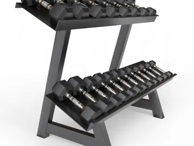 Gym Dumbbell Set 005 3D model