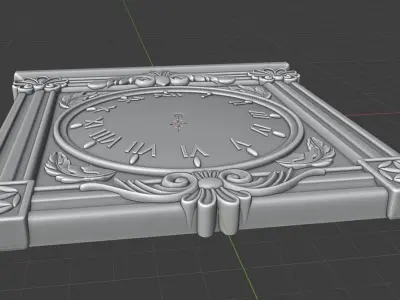 Square Clock - 3D STL file for CNC 3D print model
