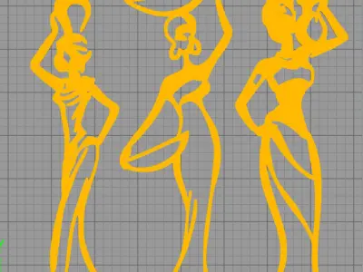 African Women wall art 1 3D print model