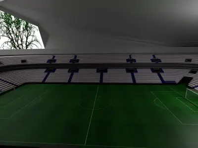 Football Stadium Low-poly 3D model 12