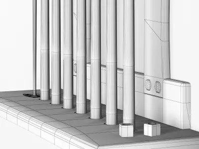 RH Brunswick exclusive tournament billiards cue rack 3D model