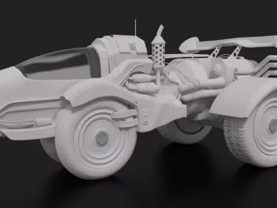 SCI-FI Car - Scifi Vehicle 3D model
