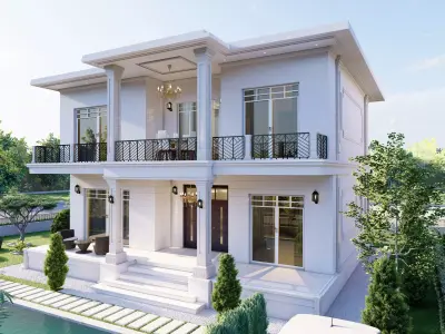 villa  3D model purchase
