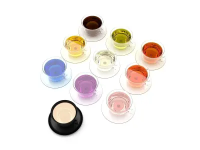 Different Flavors of Tea Set 3D model