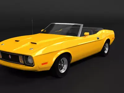 Mustang Convertible 1973 3D model