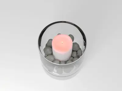 Decorative candle 3D model