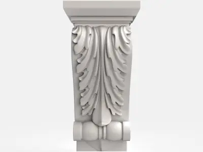 Carved corbel for cnc 4 3D model