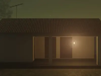 Rural Indian Small House - exteriorOnly Free low-poly 3D model