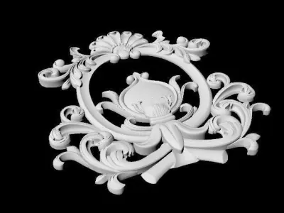 Central decor ornament for furniture 3D model 459