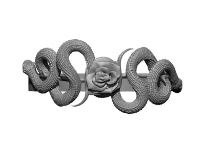 ring plant rose snake 3D print model