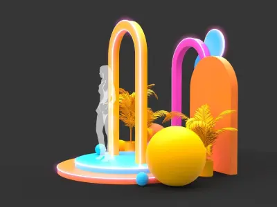 Empty Frame Back - Photocall 2 3D model