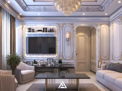 Neo classic living room 3D model