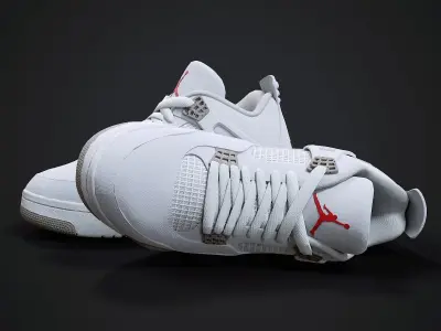 Air Jordan4-retro sneaker-v1 Low-poly 3D model