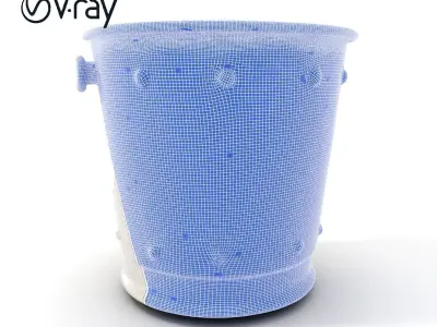 Stainless Steel Ice Bucket Model Pack Low-poly 3D model