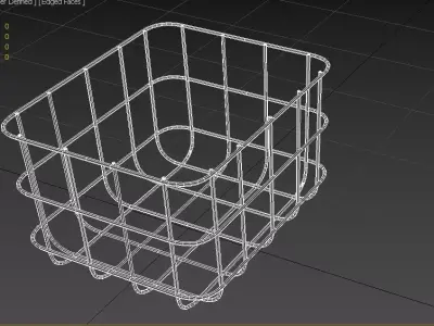 Wire Bin M05 Low-poly 3D model