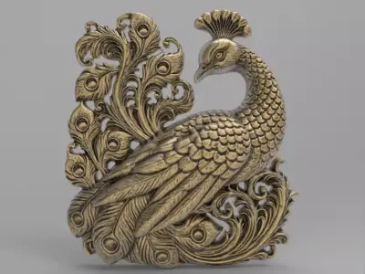 peacock cnc model 3D print model