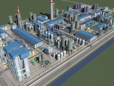 Chemical Plant 1 3D model