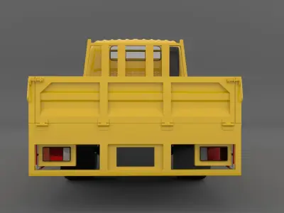 ISUZU ELF Light cargo truck double cabin  3D model