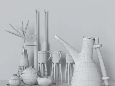 Decorative set D1  3D model