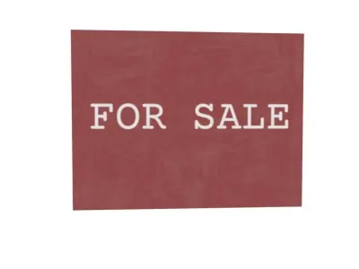 For sale sign Low-poly 3D model