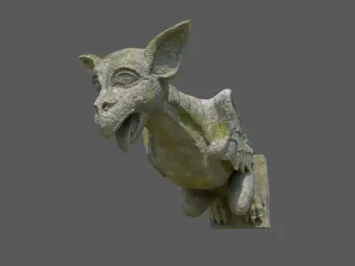 Gargoyle09 Low-poly 3D model