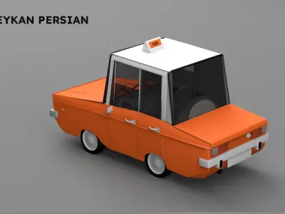 Car Taxi 3D model